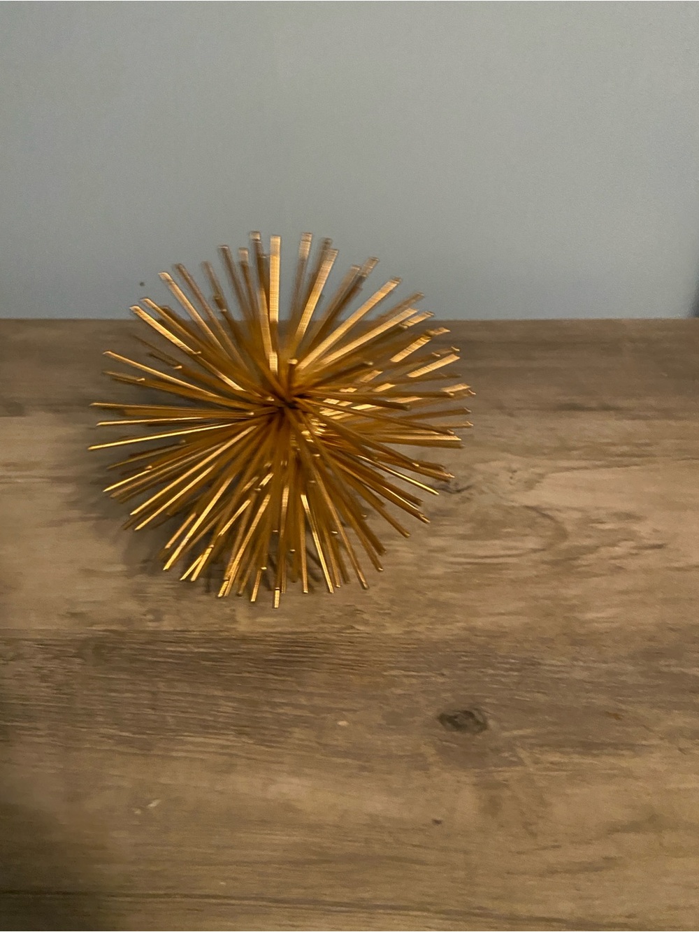 Metal Decorative‎ Starburst Ball, 5” Gold Sphere Decor, Spiky Star Burst - Picture 2 of 7